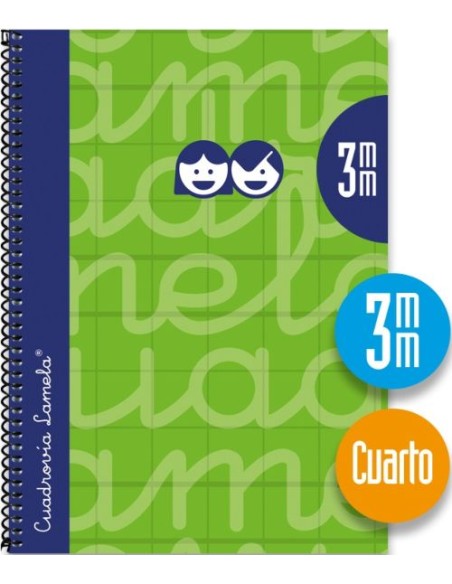 CUADERNO ESPIRAL 4º 80H 90G 3MM VERDE CUADROVIA EXTRADURA